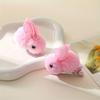 A Cute and Sweet Easter Bunny Hair Clips - Made of Feather Plush, Featuring A Warm 3D Bunny Design Suitable for Women