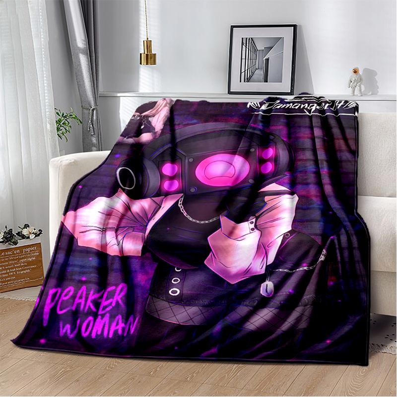 3D Skibidi Toilet Speakerman Cameraman TVman Flannel Blanket,Soft Throw Blanket for Home Bedroom Bed Sofa Travel Cover Kid Gift