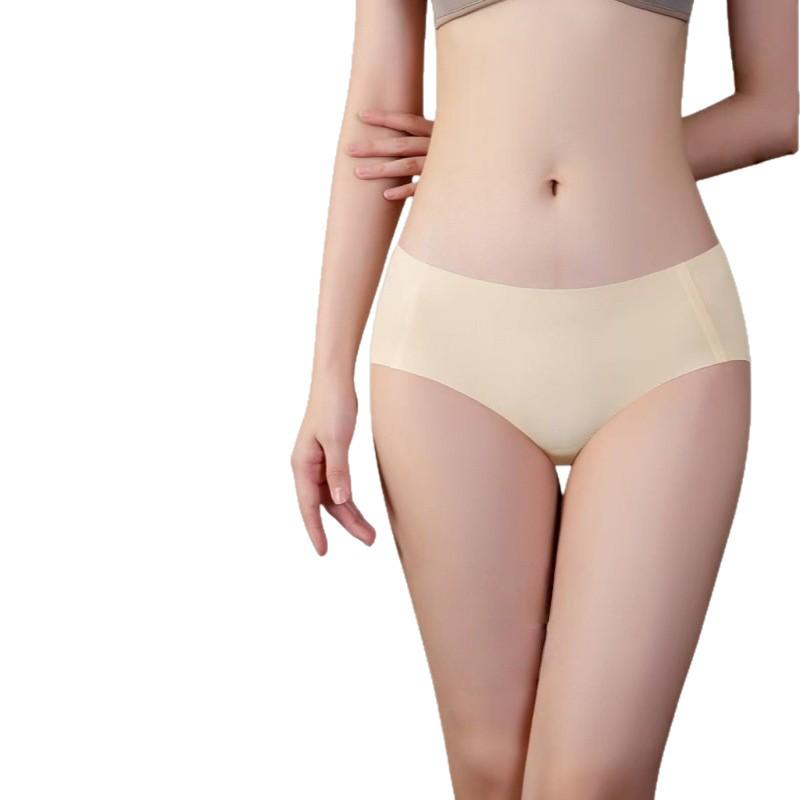 Ultra-Thin Ice Silk Quick-Dry Seamless Women's Yoga Fitness Underwear with Pure Cotton Crotch