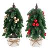 Yousheng Mini Artificial Christmas Tree Ornament Tabletop Noble Fir with Red Berries Festive Holiday Decoration for Home Office Party