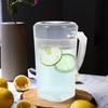 Clear Water Pitcher with Lid Large Capacity Jug for Cold Drinks Iced Tea Juice Beverages Smooth Finish Safe for Home Restaurant