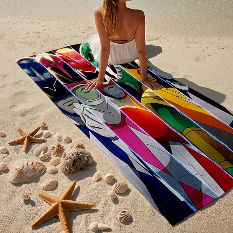 Rangers Team-up Beach Towel, Super Soft Microfiber, Gift for Her/Him, Birthday, for Pool, Beach, Travel, Home Decor Fan gifts