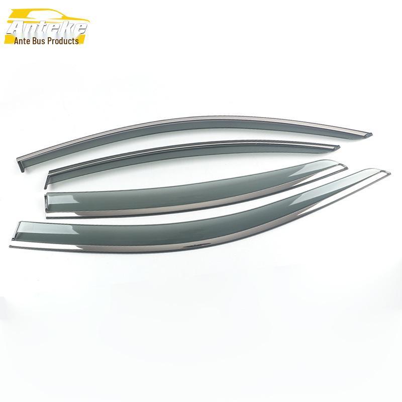 19 Bora 3D Stainless Steel Rain Guard & Sun Visor Trim - Exterior Car Accessories