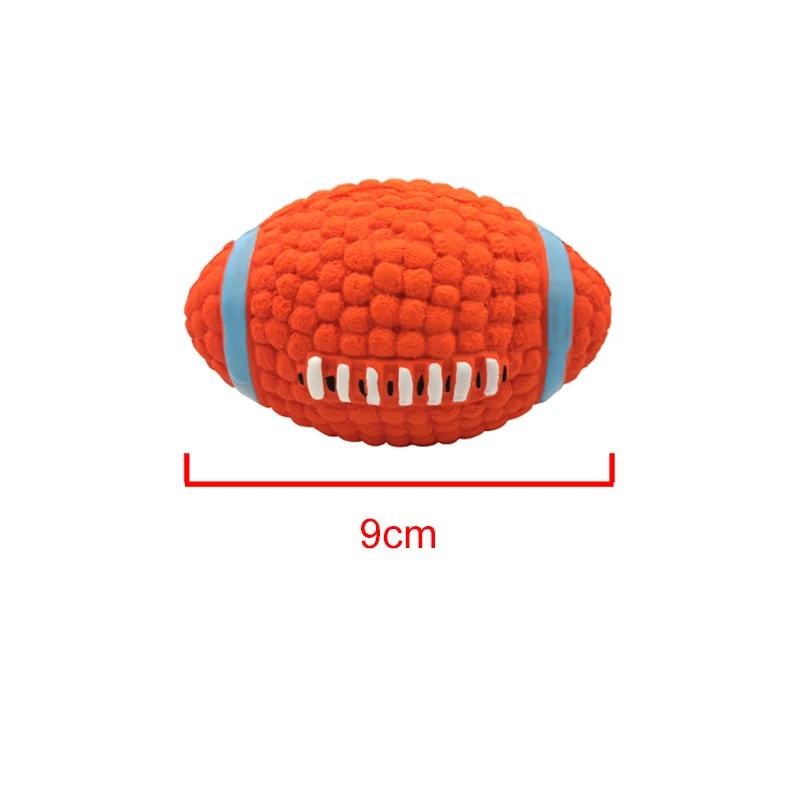 Soft Pet Ball Squeaky Toy For Small Large Dog Rugby Tennis Volleyball Tooth Cleaning Training Toys Dog Accessories Pet Supplies