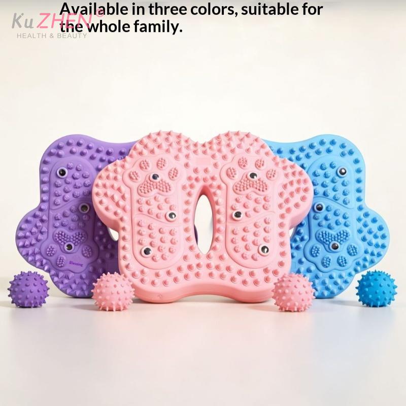 Anti-slip Acupressure Foot Massager Pad Inflatable Foot Massager Strong Suction Cups Foldable Portable Drainage Holes
