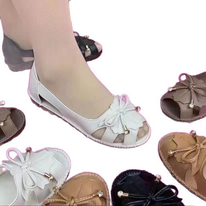 Sandals Soft-soled Anti-slip Fish-mouth Shoes Comfortable Crocs Hollowed-out Shoes