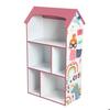 GINGER HOME SUPER GIRL Kids Shelf – House-shaped Wooden Storage Furniture, Pink, 91.5 Cm – Toy Bookshelf