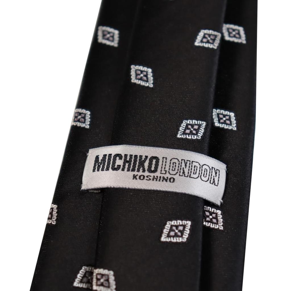 Michiko London Bonded Fabric with Lining for Made In KOSHINO Brand Komon Wrinkle-Resistant Volume, Japan, Necktie, Pattern, 100% Silk, Unisex, MKJ-044