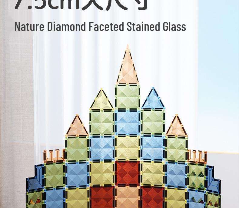 Emerald Magnetic Window Tiles: Children's Educational Building Blocks