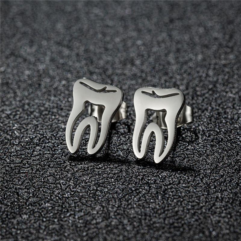 Golden Minimalist Stainless Steel Stud Earrings for Women Circle Hexagon Cross Square Cup Earings Piercing Jewelry Gifts