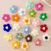 WTEMPO Random Crochet Flowers Kit Puff Knitted Flowers Handmade Crochet Flowers for Crafts Embellishments DIY Hair Headbands Clothing Accessories