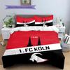 1. Set Copripiumino Trapuntato con Fantasia FC Köln Decorazione per la Casa Regalo (1 * copripiumino + 2 * federe senza imbottitura)
