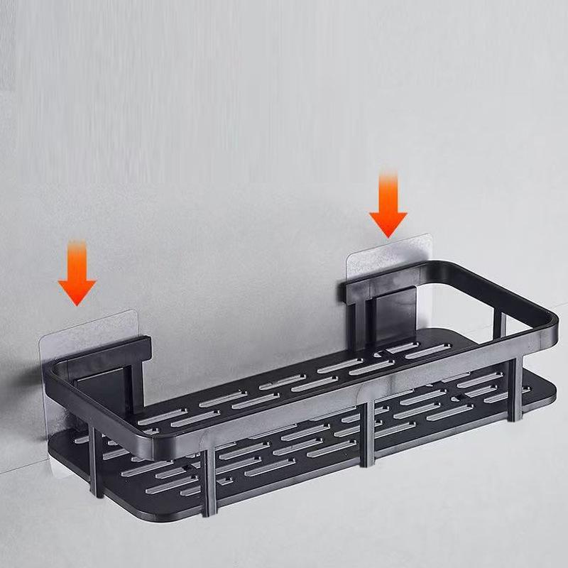 Punch-Free Wall-Mounted Bathroom Shelf for Shower and Vanity Storage