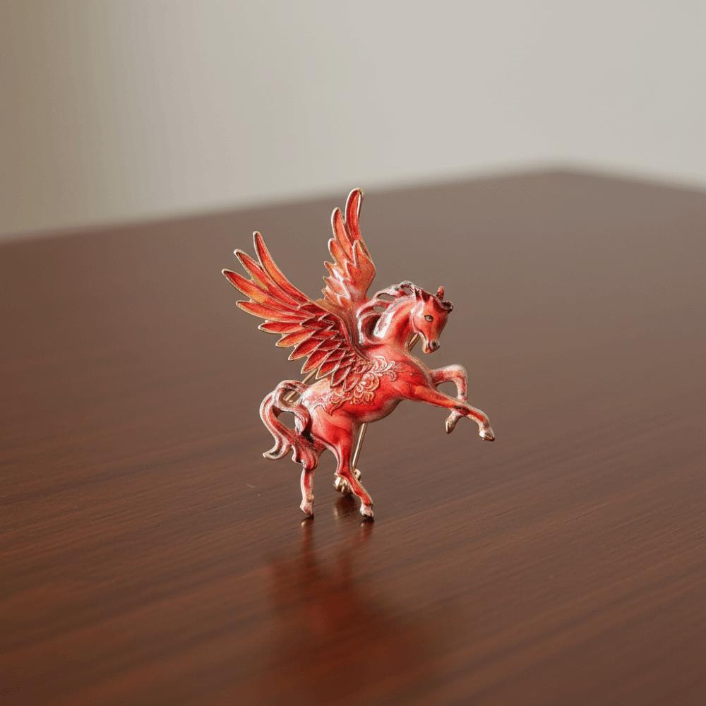 Light Luxury Zodiac Horse Badge Pin Zinc Zinc Alloy New Year Chest Flower Year of The Horse