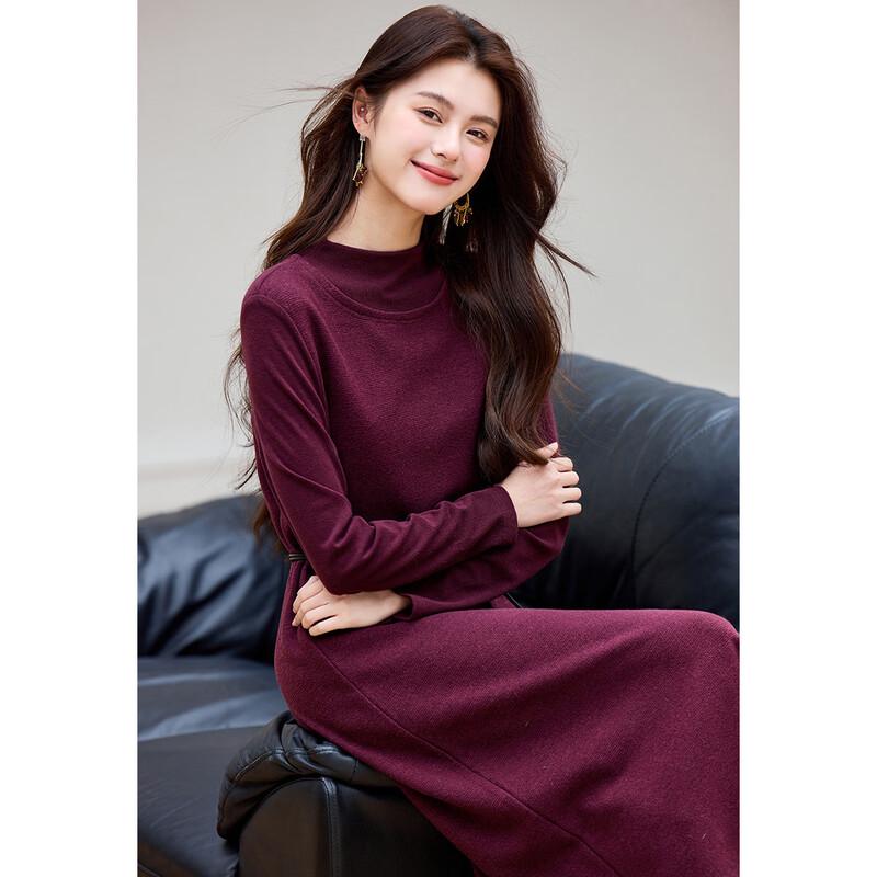 Sanpowa Elegant Spring A-Line Midi Dress XL красный