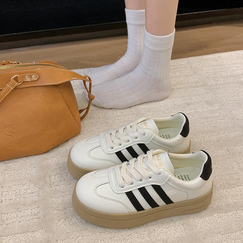 Summer Retro Fashion Casual Board Shoes Women's 2025 New Mesh Ins Trendy Sports Leather Platform Training Shoes