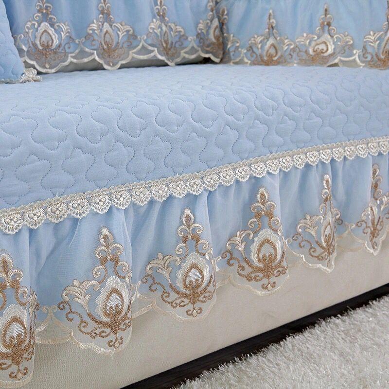 Sofakissen, All Seasons Universal European Lace Rutschfester Vier-Jahreszeiten-Sofabezug, Moderner Einfacher Stoff-Sofa-Schalkissen