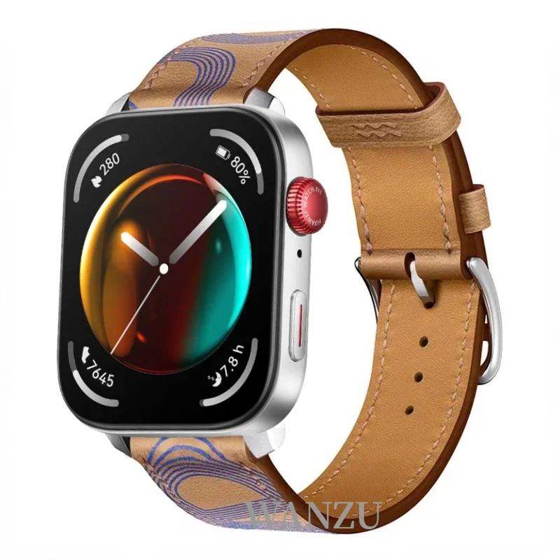 High-end Leather Strap For Huawei Watch Fit 5 Pro/4 Pro Sports Comfortable Breathable Bracelet Huawei Fit 5/4/3 Correa Accessory