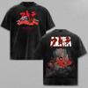 Manga Akira T-shirt Kaneda Shoutarou Graphic T Shirt Vintage Washed Oversized Tshirts Men Women Clothing Short Sleeve Cotton Tee