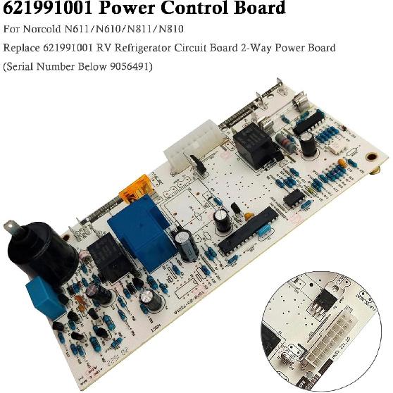 Topteng RV Refrigerator Control Board Kit 621991001 For Norcold N641 N841 Series 2-Way Control Board