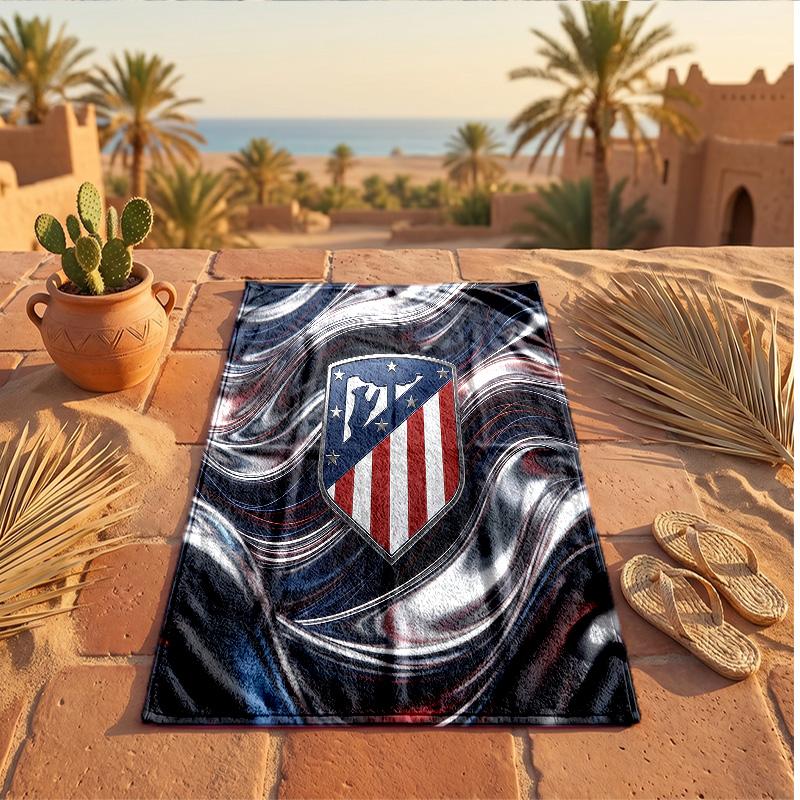 Atletico Madrid Print Microfiber Beach Towel Quick Dry Absorbent Large Towel For Beach Swimming Travel