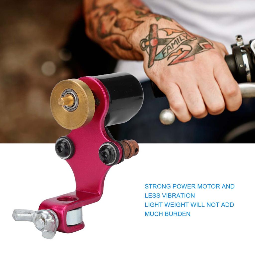 Mașină de tatuaj rotativă Alloy Liner Shader Motor puternic Pistol Colorare Instrument Machiaj Permanent Violet Roșu
