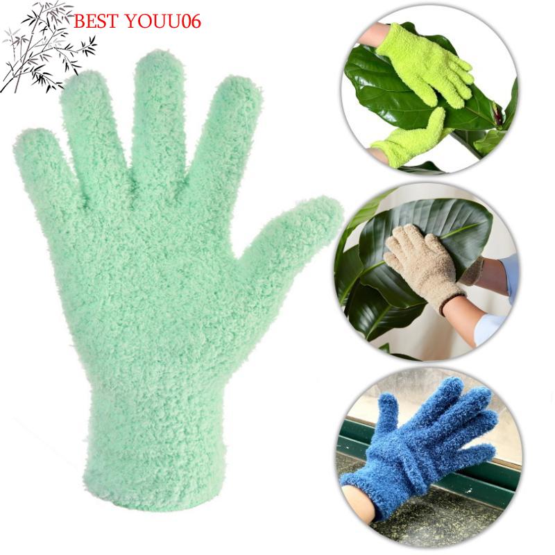 (YOUU06)Microfiber Dusting Gloves - Stretchable Breathable Cleaning Gloves Non-Waterproof For Cars Boats RVs Pools Home