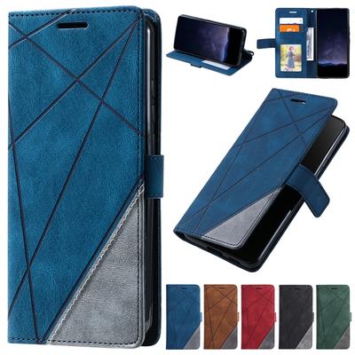 Geometric Protect Case For Samsung Galaxy S26 Pro Edge S25 S24 S23 S22 S21 Ultra S20 FE S10 Plus Card Slot Wallet Cover Coque