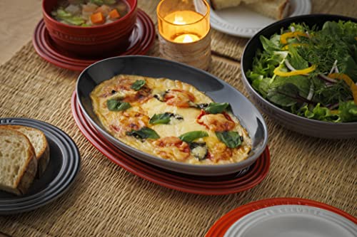 LE CREUSET 23cm Oval Deep Dish In Cool Mint, Heat-Resistant, Microwave-, Oven-, and Dishwasher-Safe, Suitable for Baking, Gratin, Curry, and Pasta Dis