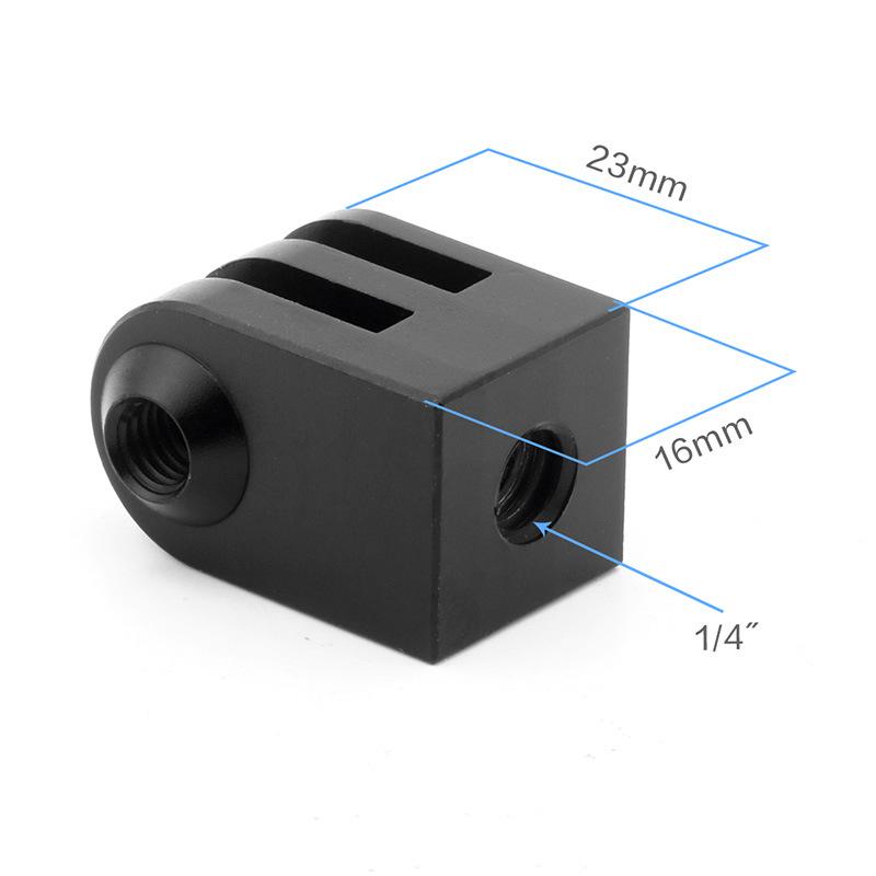 

1/4 Mini Tripod Adapter CNC Monopod Mount Base for GoPro Hero 12 11 10 9 for DJI OSMO Action 4 Insta 360 X4 Camera Accessories Universal