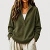 Women S Casual Knit Cardigan Deep V Neck Long Sleeve Loose Fit Mid Length
