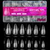 600Pcs/Box Fake Nails Semi-Matte Almond Coffin Full/Half Acrylic Square False Nail Tips For Extension Tip Manicure Tool