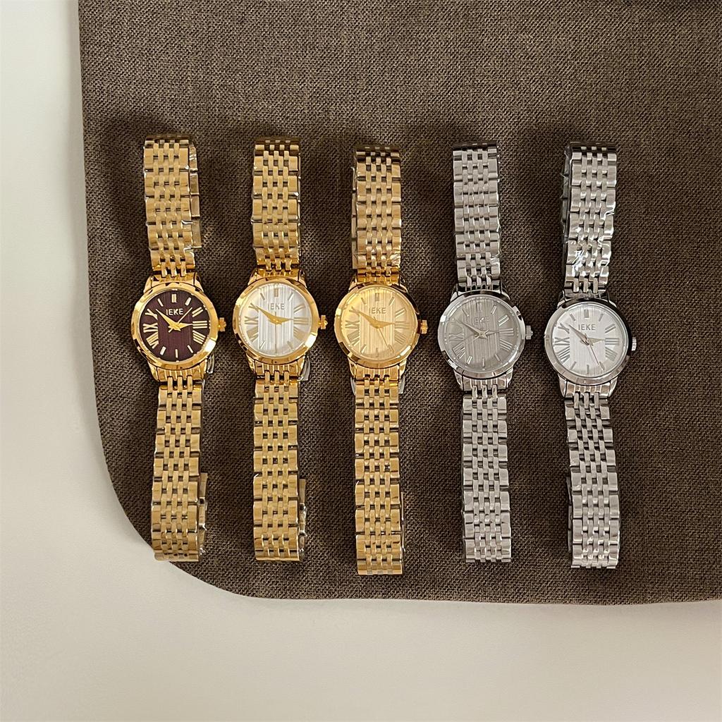 Original women's watch with a light luxury retro designsmall round dialhigh-end retro steel band, quartz watch, a gift for women