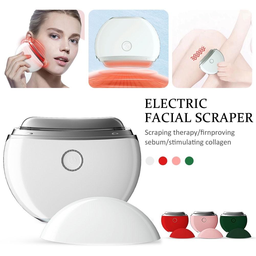 Small Portable Electric Gua Sha Scrapping Board Body Face Massage Beauty Instrument Facial Microcurrent Massager