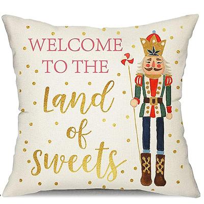 Merry Christmas Nutcracker Throw Pillowcase Winter Holiday Party Cushion Cover Sofa Christmas Decoration x pillow case 30x30cm