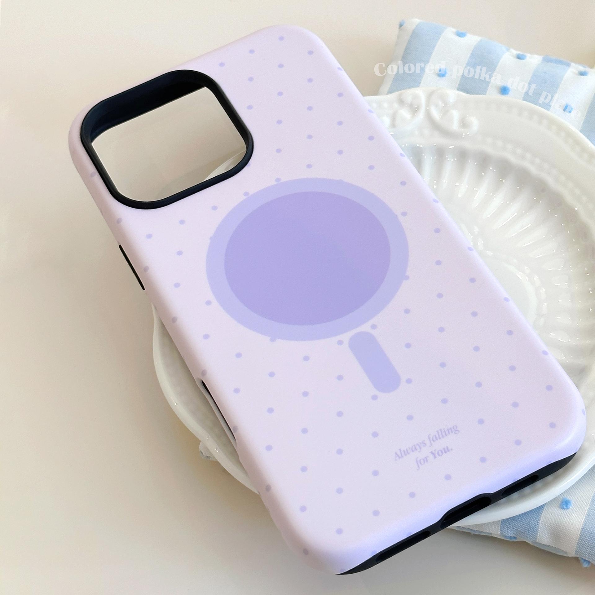 

Diamond Magnetic Holder for IPhone16promax for Apple Phone Case 17 for 13 Film 15 Color Polka Dot 11 11