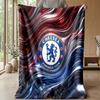 Chelsea FC Theme Blanket Soft Flannel Blanket Plush Throw Blanket Cozy Sofa Bed Blanket for Home Decor
