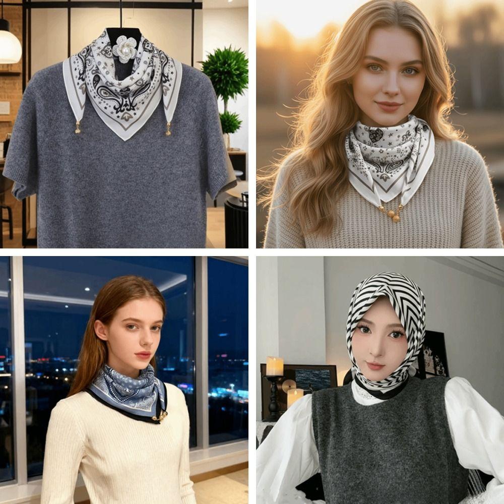 65x65cm Square Scarf Soft Cotton Waist Scarf Neck Protection Women Neckerchief Women Fashion