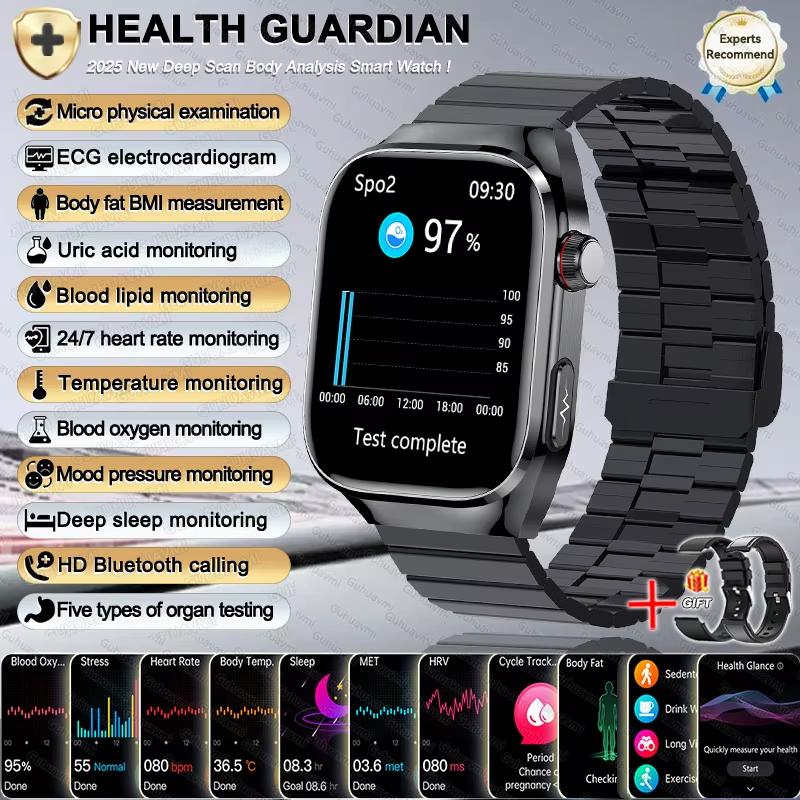 2025 New Women Smart Watch with BMI Measurement Menstrual Cycle ECG Heart Rate Blood Oxygen Sleep Fitness Tracker Smart Bracelet