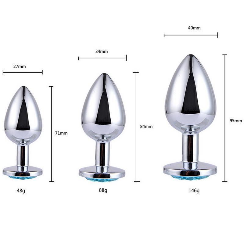 3pcs/Set Small Medium Big Stainless Steel Metal Anal Plug Dildo Sex Toys Products Butt Plug Gay Anal Beads
