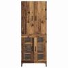 Wall Mounted Highboard Reclaimed Wood Look 69.5 x 34 x 180 cm Engineered Wood