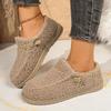Women'S Casual Round Toe Velvet Flat Shoes, Women Shoes
