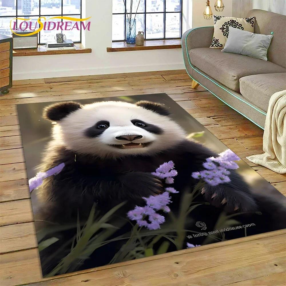 Cartoon-süßer Panda-Traumtier-3D-Teppich für Schlafzimmer, Wohnzimmer, Heimsofa-Dekoration, Kinderspiel, große Dekor-Bodenmatte