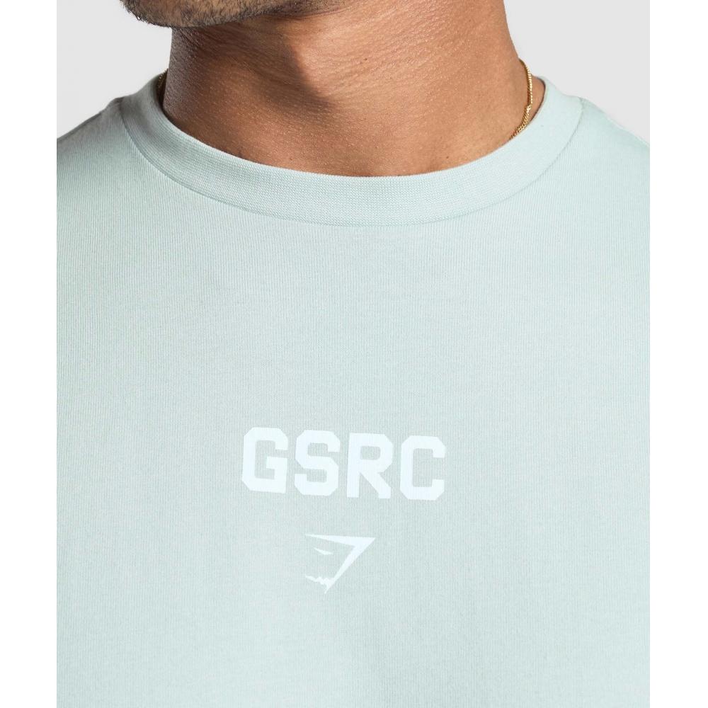 Gymshark Running Graphic T shirT Cool Blue A7a2k Ucvd