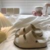Girls' Shoes - New Trendy Casual Thick-soled Flip-flops with Velcro Fasteners