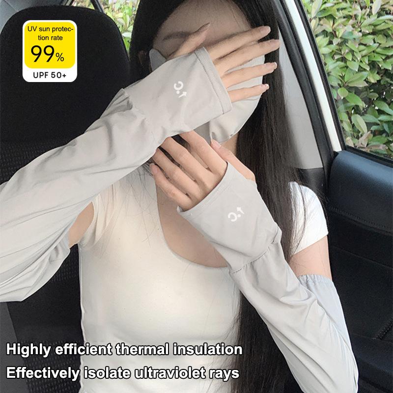 1Pair Long Gloves Sun Uv Protection Hand Protector Cover Arm Sleeves Sunscreen Sleeves Outdoor Loose Breathable Arm Sleeves