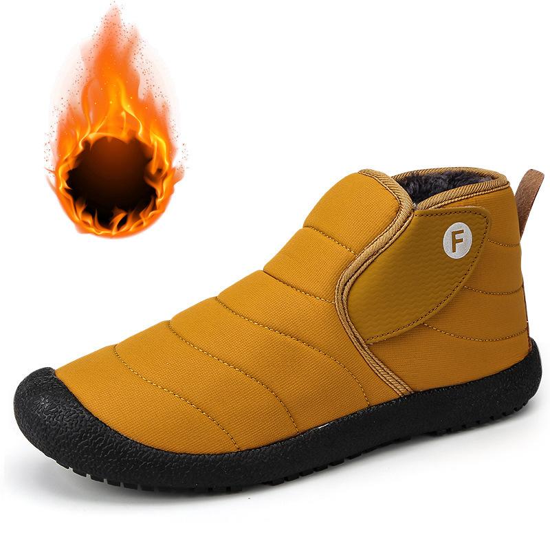 Winter Couple Snow Boots Velvet Warm Cotton Shoes Outdoor Sports Snow Shoes Large Size Cotton Boots