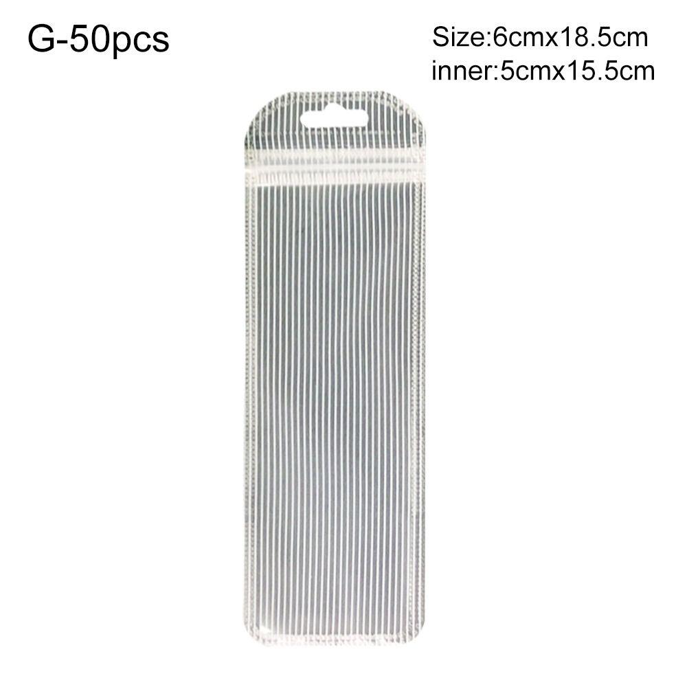 

High Quality With Hang Hole Resealable Zip Pouches OPP Bags Packaging Bag Self Sealing Pouches 6cmx18.5cm-G