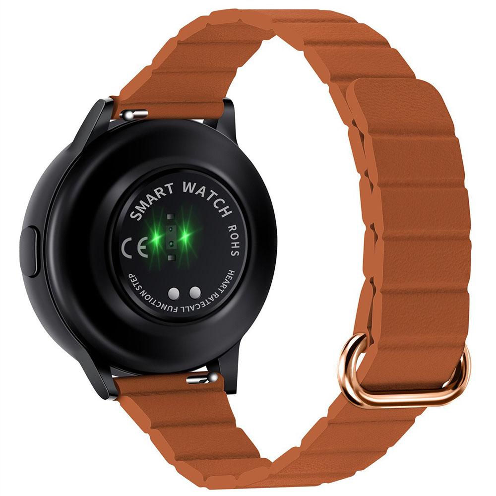 20mm Slim Magnetic Strap for Samsung Galaxy Watch7/6/5 44mm 40mm/5 Pro 45mm Microfiber Leather Watch Band Reverse Buckle Design