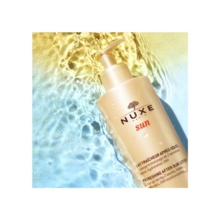 Lait Après-Soleil Visage et Corps Nuxe Sun 400ml - Hydratant et Apaisant - Fini Satiné - Parfum Floral et Sucré